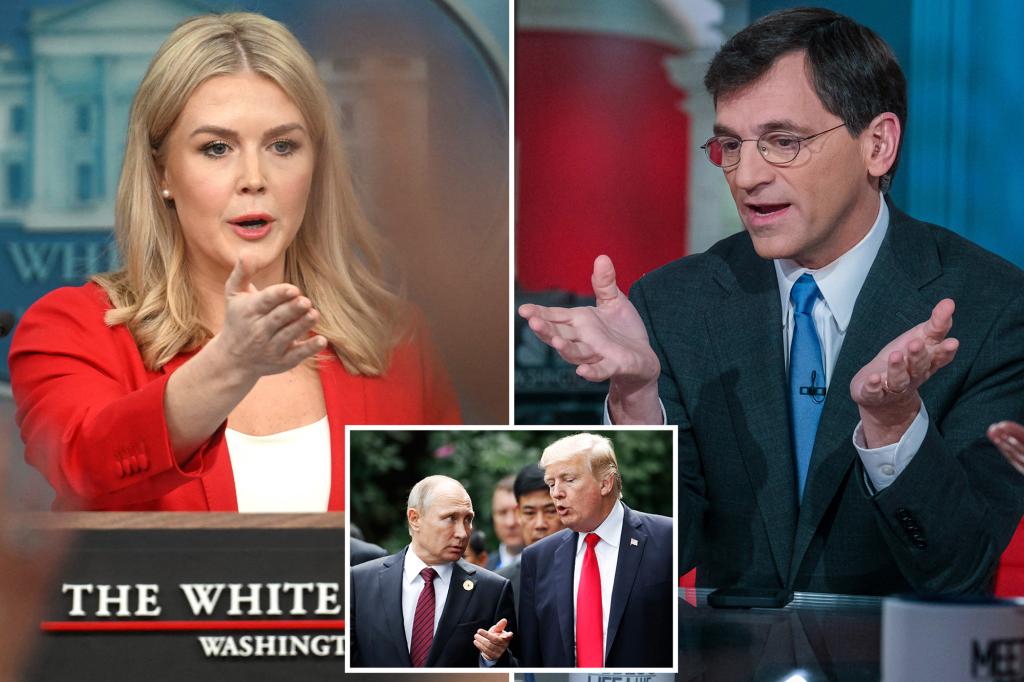 The White House press secretary clashes as a 'left -wing stenographer' over Putin Trump's comparison